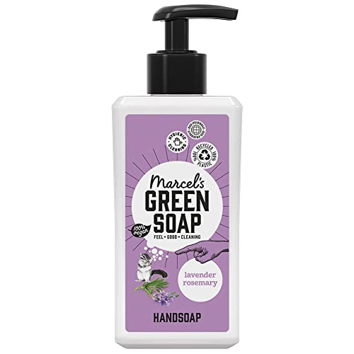Marcel's Green Soap - Handseife Lavendel & Rosmarin - Spender - 100 % Umweltfreundlich - 100 % Vegan - 97 % Biologisch abbaubar - 250 ml Handseife Cover