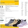 Bawalon Safety Boots Mens Womens Water Resistant Work Boots with Steel Cap Lightweight Non-Slip Safety Shoes Black UK 6 (Label Size 40) #5