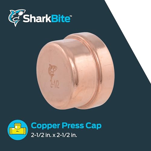 SharkBite 2-1/2 Inch End Cap, Copper Press Plumbing Fitting, UPR0467 by SharkBite - Image 2