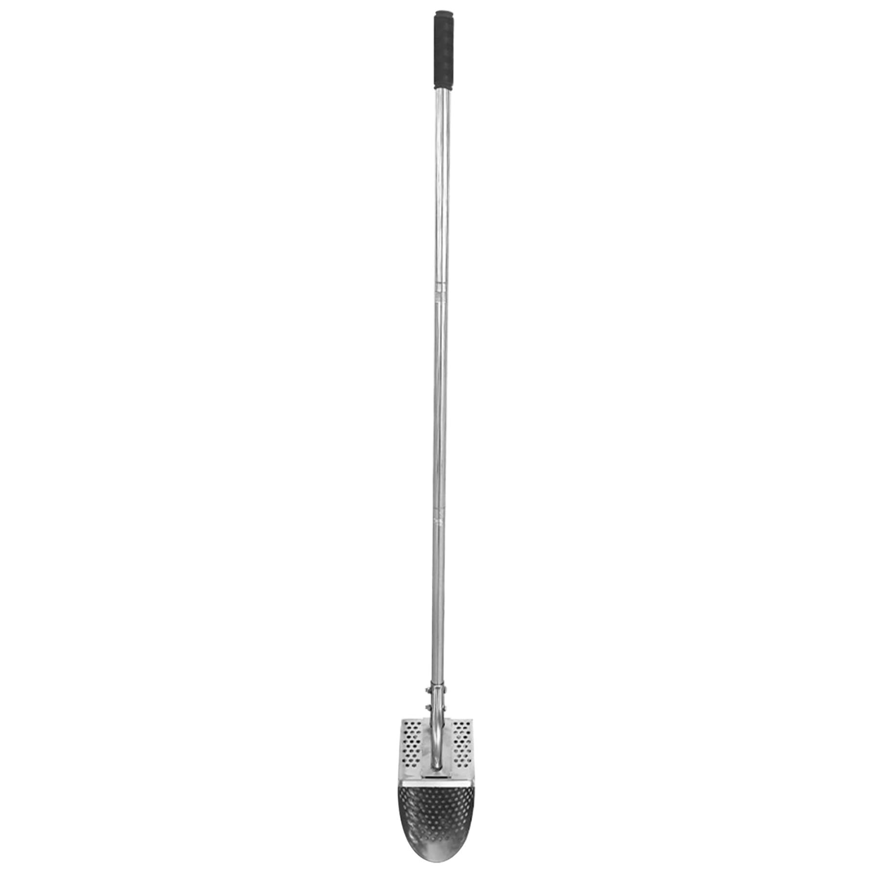 Nirelief Sand Scoop for Metal Detecting, Stainless Steel Metal Detecting Shovel with Detachable Long Handle, Heavy Duty Sand Sifter for The Beach, Shovel with Shaped Holes Scoop for