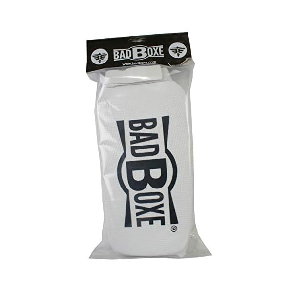 Twister-Muay-Thai-Boxing-KickboxingKarate-Taekwondo-MMA-Elastic-Cloth-Shin-Instep-Padded-Guards-Shin-in-Steps-Shin-Guards-Different-Sizes-Pair BadBoxe Muay Thai, Boxing, Kickboxing,Karate, Taekwondo, MMA Elastic Cloth Shin & Instep Padded Guards, Shin in Steps, Shin Guards, Different Sizes (Pair) (White/Black, S/M)