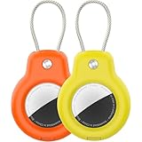 GLILAVOX 【2枚セット】AirTag ケース 2個セット エアタグケース airtag キーホルダー ワイヤーリング ストラップ エアタグ airtag 保護ケース ロック 耐衝撃性 荷物 鍵 バックパックに掛ける エアタグ用