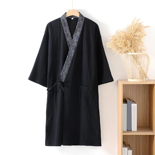Batas japonés yukata cómodo y albornoz transpirable de secado rápido estilo ropa suelta 3