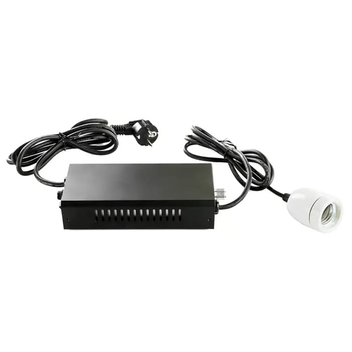 Happet Terra Metal Halide Ballast 35W-70W Variables Vorschaltgerät mit Dimmer für Terrarien HQI Lampen, Stabile Spannung & Überspannungsschutz E27 Fassung, Terrarienbeleuchtung Profi Zubehör