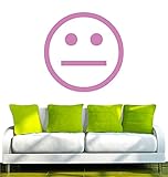 INDIGOS UG - Wandtattoo - Wandaufkleber - w705 neutrales Lächeln - neutraler Smiley - 120x120 cm Flieder