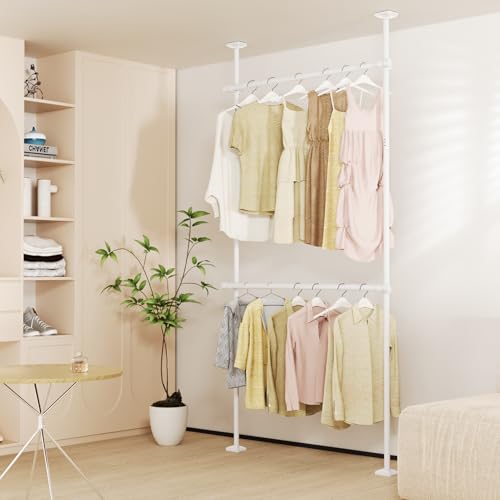 WELDUN Teleskop Kleiderstange Verstellbar Kleiderschrank Kleiderstange – Ansicht 5