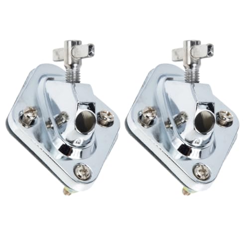 2 piezas de soporte para pata de tom de suelo con tornillos, soporte estabilizador de pata de batería de acero para kit de montaje de bombo, accesorios para instrumentos musicales miniatura 1