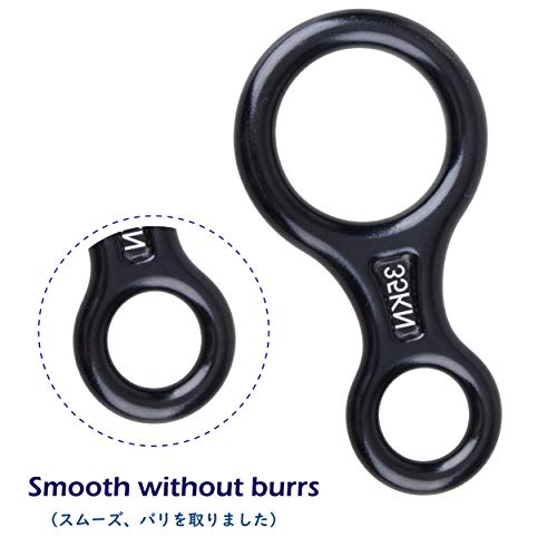 image for Azarxis Climbing Rescue Figure 8 Descender Rigging Plate Heavy Duty & 