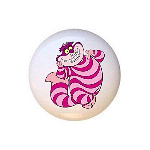 Cheshire Cat from Alice in Wonderland Series Decorative Novelty Ceramic Cabinet Drawer Pull Knob