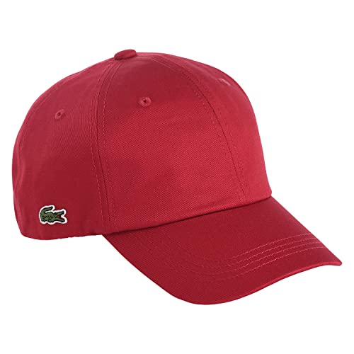 [ラコステ] COTTON TWILL CAP（コットンツイルキャップ） L1229 (JP, 数字サイズ, 58.0 cm, レッド)