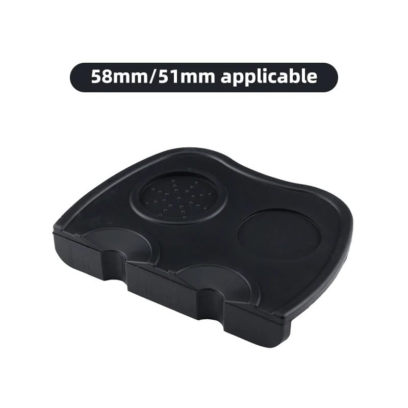 Compatible con HiBREW, portafiltro con mango de café en polvo sin fondo de 58mm, distribuidor Tmaper de acero inoxidable 304 for H10A(58 Handle H10A)