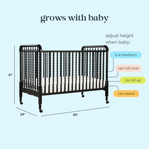 DaVinci Jenny Lind 3-in-1 Convertible Baby Crib, Ebony - image 5