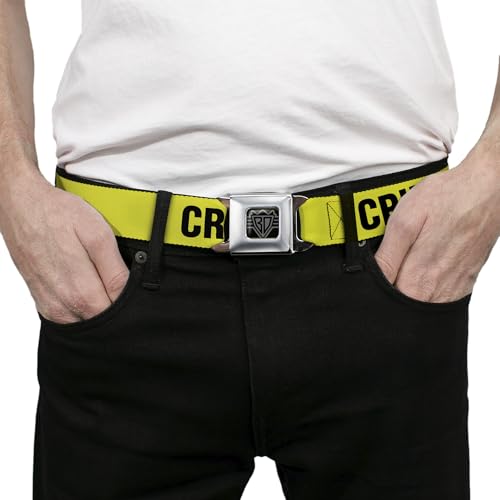 Buckle-Down Men's Seatbelt Belt Police W, L, Multicolor, 1.5" Wide, 32-52" Long3