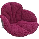 コジット　腰を包む座れる毛布クッション　シープボア あったか シンサレート入り ふわふわ 冬用 保温 アルミコーティング 椅子用 デスクワーク 在宅勤務に　ワイン