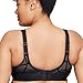 Full Figure Plus Size No-Sweat Mesh Sports Bra Wirefree #1068 Black
