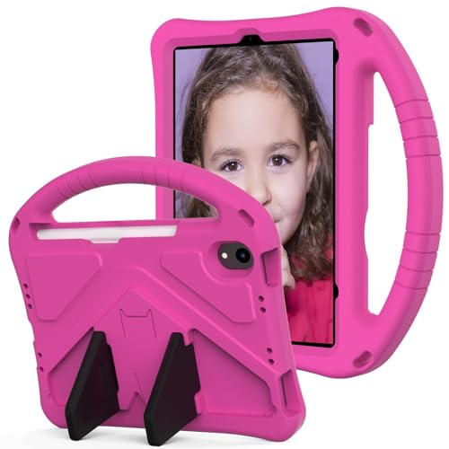 Coque iPad mini 7 enfants rose anti-chute EVA, protège tablette 2024