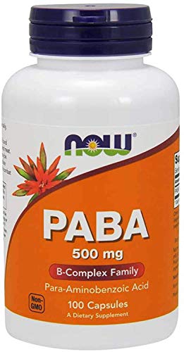 PABA 500mg 100 Capsules (Pack of 2)