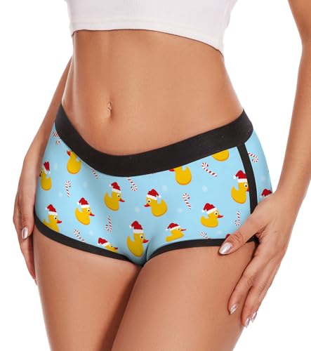 Image of Aueyan Womens Boyshorts Panties Stretchy Boxer Briefs Novelty Lounge Sleep Shorts