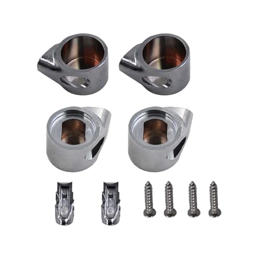 AI0001100R Compatible with DAMA Giralda Senso Hall Soft Close Toilet Seat Hinge Metal End Caps Only, Silver