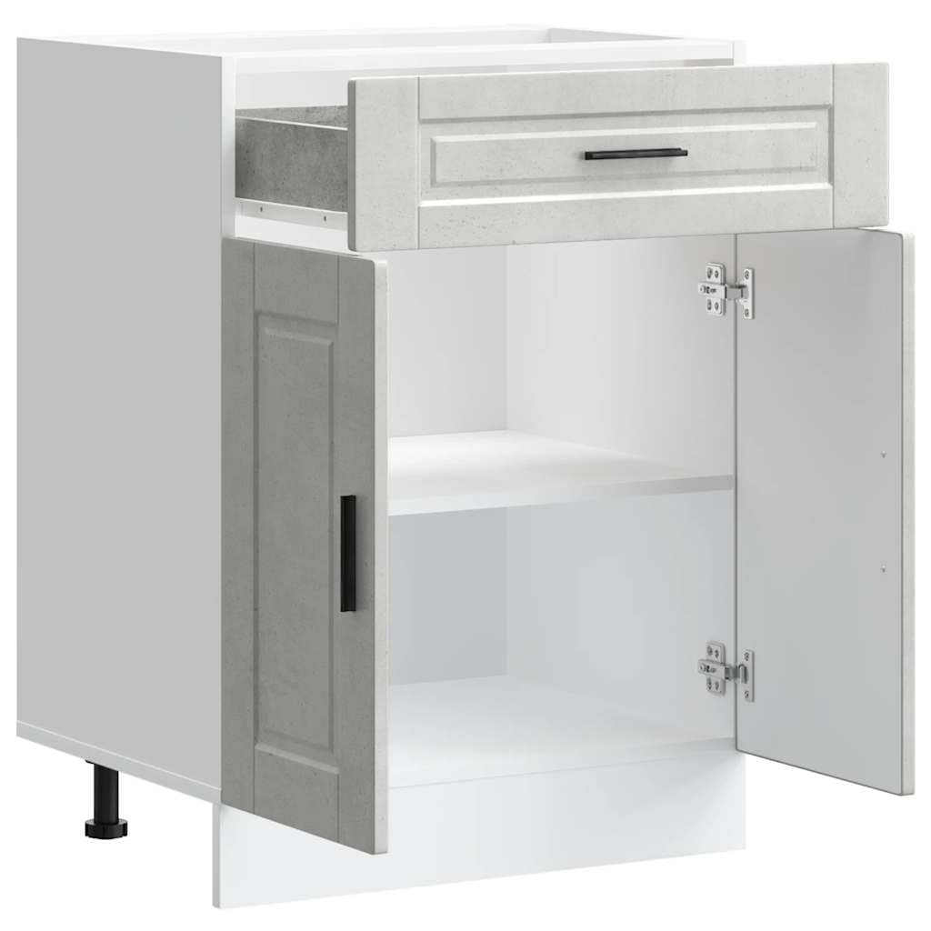 vidaXL Base da Cucina Porto Grigio Cemento in Legno Multistrato