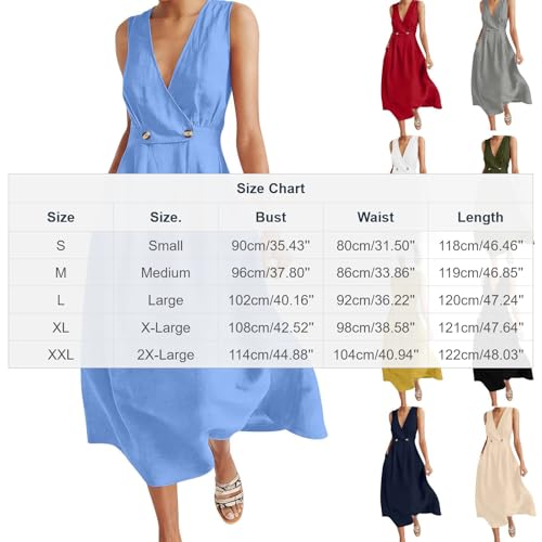 Robe longue fluide pour vacances décontractée avec boutons et plis devant