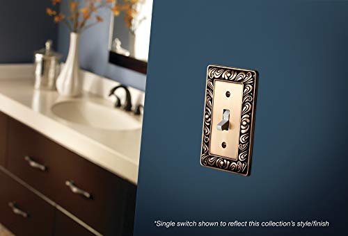Franklin Brass 64045 Paisley Single Duplex Outlet Wall Plate / Switch Plate / Cover, Tumbled Antique Brass #TOP1