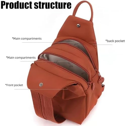 Vovtva 2025 Backpack Chest Bags, Street Lite Chic Crossbody Sling Pack, Large Capacity Waterproof Oxford Fabric Travel Bag (Gray)4