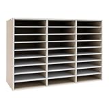 Literature Organizer s 27 Compartments Mailbox with Adjustable Shelves+ Paper Storage Cabinet for Home...