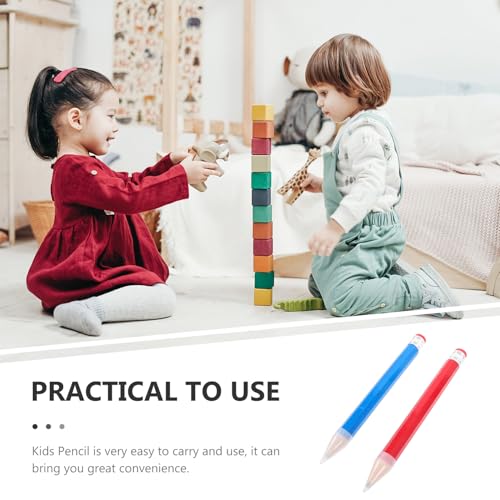 Lápices grandes de madera 2 pcs, colores brillantes miniatura 3