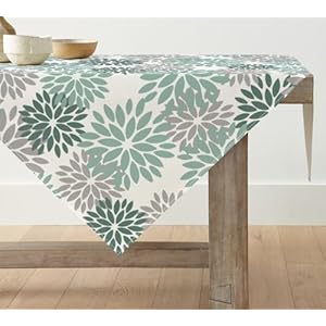 Artoid Mode Tafelkleed met dahlia’s met bloemen en dahlia’s, seizoensgebonden stijl, feestdecoratie, vlekbescherming, tafellinnen, keuken, decoratie