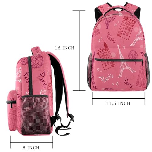 Sac à dos d'école Tour Eiffel pour les sorties décontractées - 2