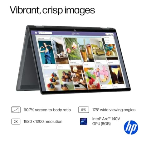 Image of HP 2025 OmniBook X Flip (Next Gen Envy x360) 2-in-1 Touchscreen Laptop (16 inch FHD+, Intel Core Ultra 7 256V, 16GB RAM, 1TB SSD, AI Copilot+ PC for Creator, Designer, Win 11 W /Stylus Pen