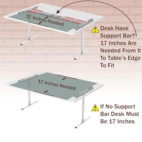 Image of Large 23.6 Inch White Under Desk Drawer Slide Out, Great For The Office, Home And Workspace. Pencil & Undermount Pull Out Under Counter Workbench Attachable Drawer, Made Of Carbon Steel