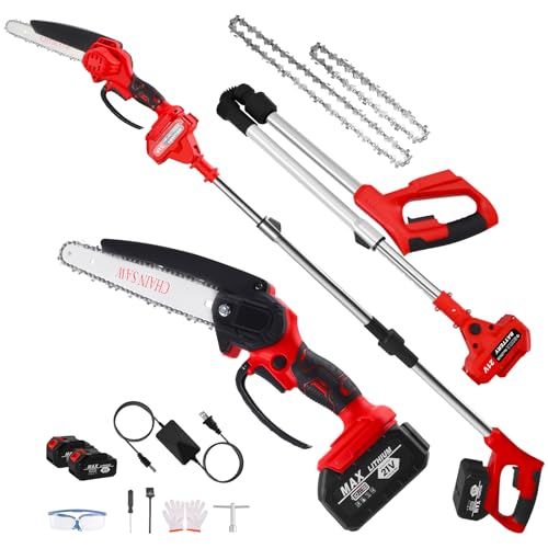 2-in-1 Teleskop Hochentaster Akku, 8 Zoll Elektrischer...