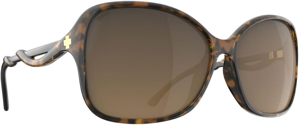 Spy Optic Women's Fiona Butterfly Sunglasses, Honey Tort Black, 63mm