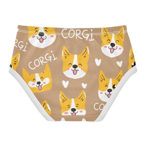 Florals Girls Underwear Toddlers 2t Cotton Girl Panties Cute Cute Corgi Dog Expressions Undies Kids Briefs2