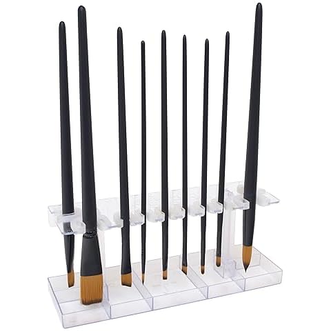 Masterson Sta-New Brush Holder, for Artist Paint Brush Drying, Storage, Organizing and Protection, Holds 10 Art Brushes Bristles Pointing Down, Fine Art, Studio, Classroom, Desktop, Made in USA Cover