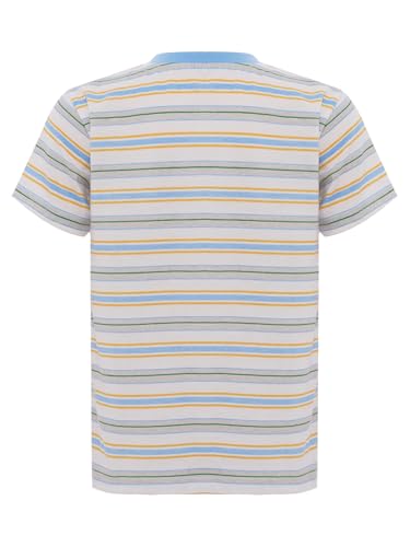 FEESHOW Girls Boys Summer Stripe Short Sleeve Cotton T-Shirt Casual Round Neck Basic Soft Shirts PE School Sports Tops4