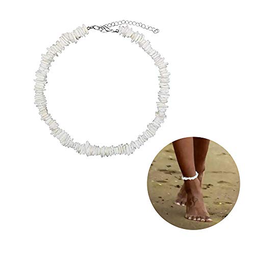 A Puka Shell Ankle Bracelet For Women - Shell Anklet Bracelet Native Puka Surfer Hawaiian Beach Shell Adjustable Bracelets Anklet Gifts For Girls #TOP10