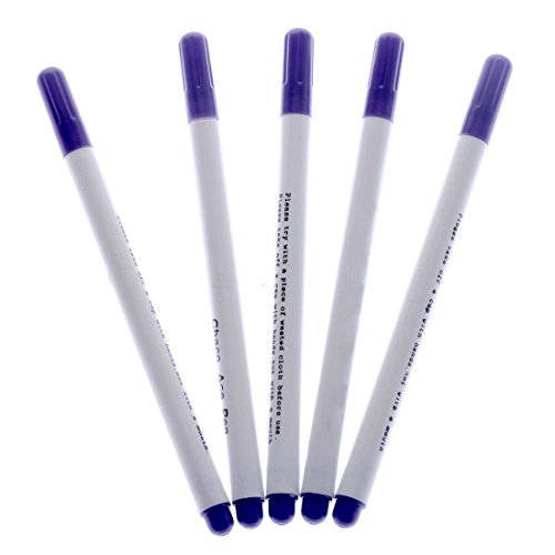 4pcs Stitch Marcadores Soluble Punto de cruz Agua borrable bolígrafos de tinta Tela Ojal las plumas de marca de bricolaje color al azar Cover