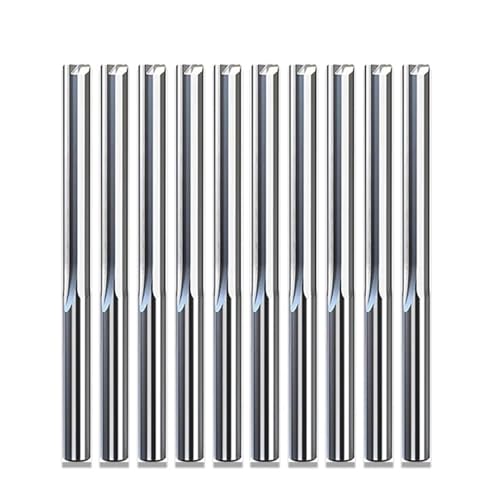 Fraise à rainurer droite CNC double cannelure avec coupe de 25 mm pour rainures profondes