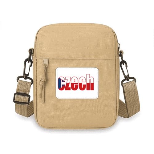 Sac à bandoulière pour téléphone portable et mini sac pochette au motif drapeau tchèque