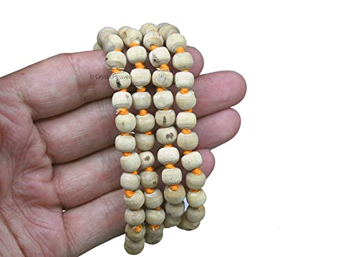 Image of Crystal Heaven Tulsi Mala Original - Certified Tulasi Mala Spiritual Beads Necklace for Meditation and Prayer for Men and Women