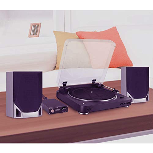 Dilvpoetry Phono Box MM Phono Preamp for Turntable Audio Phonograph Preamplifier Pre amp with DC12V(Black)