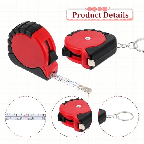 Cintas métricas mini retráctiles 4 piezas 3 pies con bloqueo miniatura 6