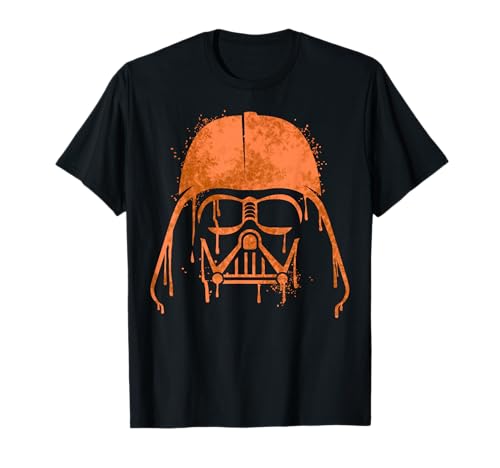 Star Wars Darth Vader Orange Helmet Drip Halloween T-Shirt