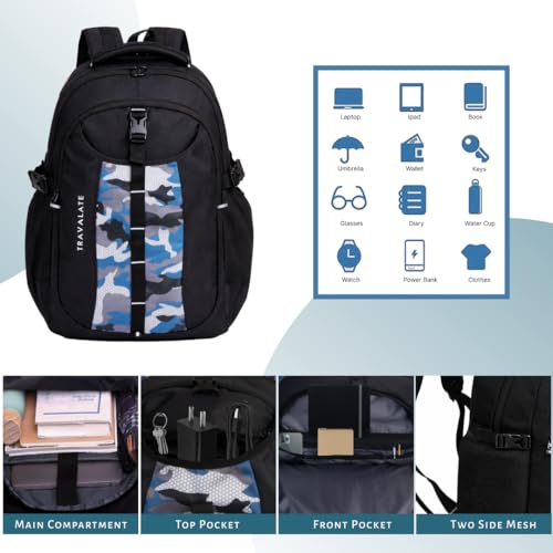 Image of TRAVALATE Backpack for Men & Women | Stylish Office & College Laptop Bag | Durable Multi-Compartment Daypack for Travel, Work & Daily Use