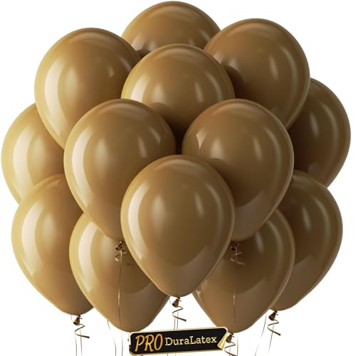Image of Pro Duralatex Brown Extra-Thick Balloons 100 Pack 12 inch | Brown Balloons for Long-Lasting Professional Decorations, Wedding Birthday Bridal Shower Wedding Graduation Anniversary Party