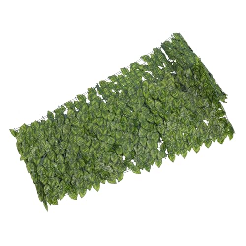 ibasenice Pantalla de Privacidad Artificial con Verdes Simuladas para Jardín y Decoración de Pared con Vivid Leaves para
