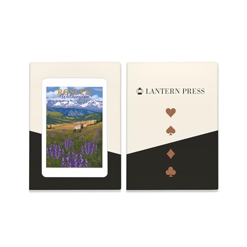 Lantern Press Roslyn Washington Baraja Poker 52 cartas miniatura 4
